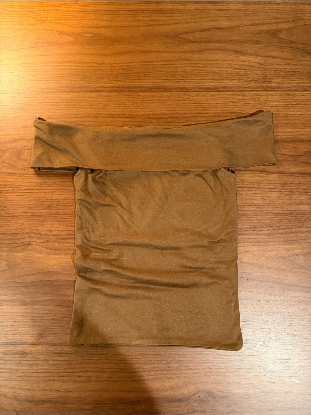 Off-Shoulder Women’s Top in Camel Brown